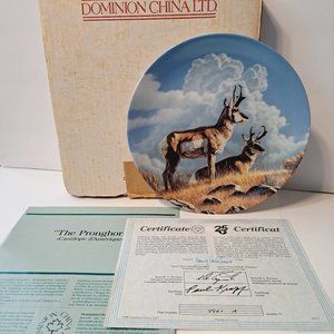 1990 "The Pronghorn" Wild and Free Canada's Big Game Collector Plate